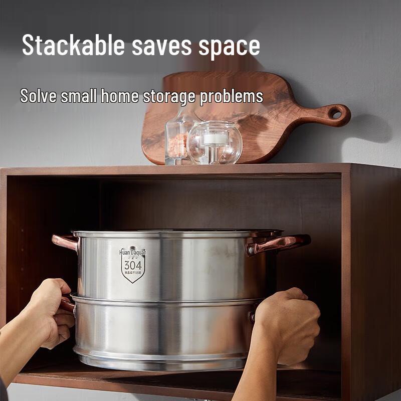 COOKER KING 304 Stainless Steel 3-Layer Steamer Pot