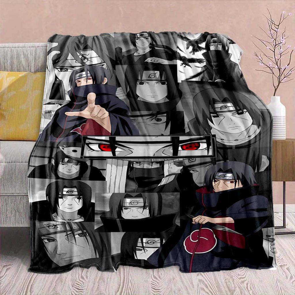 Naruto Anime Flannel Blanket - Soft Warm Perfect for Sofa, Bedding Camping Travel Office Home Decor -QJY