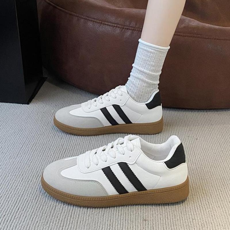 Women Tennis Sneakers Flats Ladies  Lace-up Vulcanized Shoes  Autumn Outdoor Trainers Student Board Shoes Footwear
