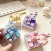 9 Keys Mechanical Fidget Press Toy Cute Pattern Portable Keychain Mini Stress Relief Toy for Kids Birthday Gift