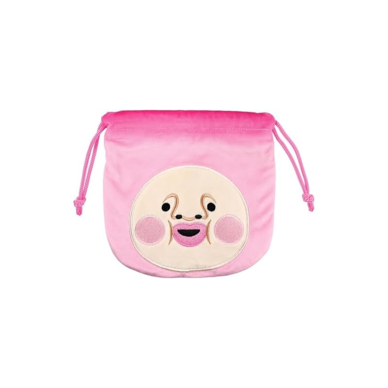 T'S FACTORY Kobito Zukan Plüsch-Kordelzugbeutel, Versteckte Pfirsichblüte