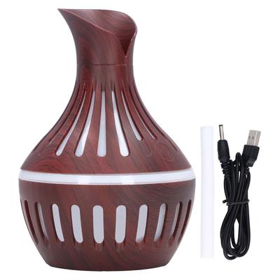 Wood Grain Humidifier USB Small Vase Night Light Mute Humidification Aromatherapy Machine 300ml