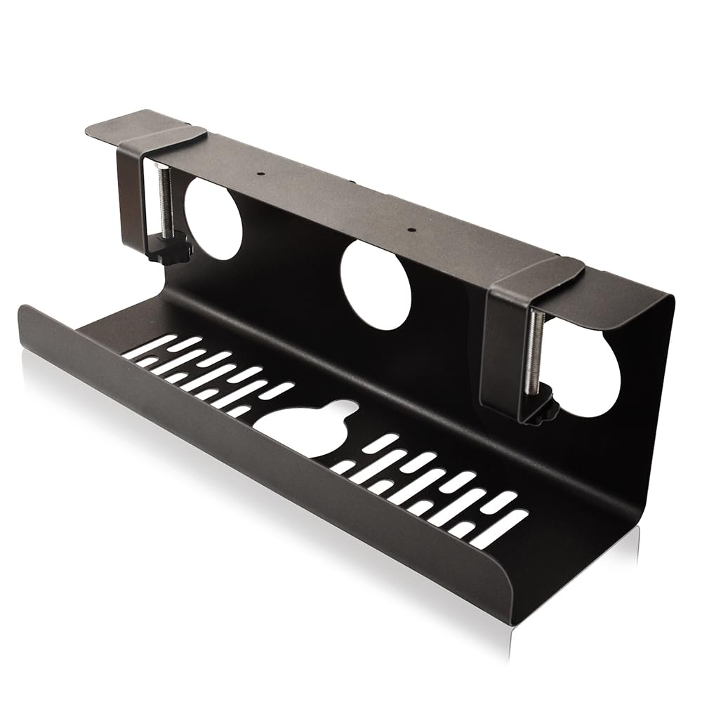 

Cable Tray No Tools or Drilling Cable Cable Router Cord Management Tray 1 Clamp-type [Outward/Inward Compatible] Required. Under-Desk Storage, чёрный