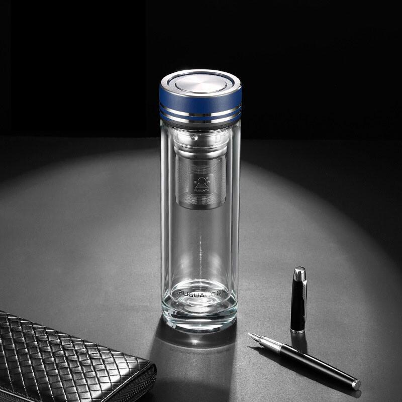 Fuguang Double-Layer Glass Tea Infuser Bottle