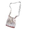 Floral Plaid Lace Shoulder Bags Cartoon Pattern Multicolor Drawstring Shoulder Bags Canvas Long Belt Crossbody Bag Daily Use