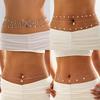 Sweet Cool Spice Girl Merry Su Butterfly Pendant Double Waist Chain Ladies Sexy Street Shoot Single Circle Metal Body Chain