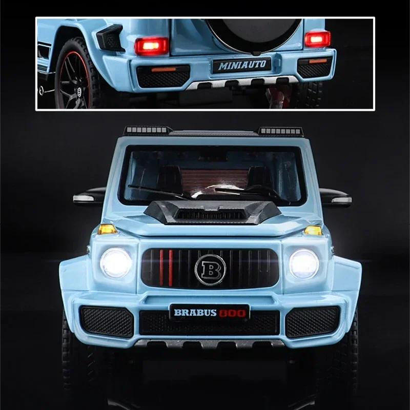 1:24 Mercedes Benz BRABUS G800 Hochsimulations-Diecast-Metalllegierungs-Modellauto Aufzieh-Sammlung Kinder Modische Ornamente
