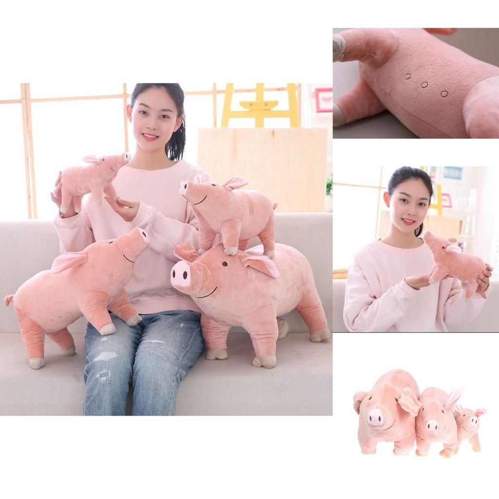 Cute Pink Pig Plush Toy Soft Animal Sleeping Pillow 25/40/60cm Comfortable Size