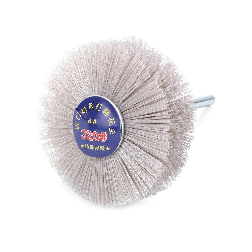 Woodwork Drill Grind Buff Nylon Wheel Brush Flower Head Deburring Grinder Abrasive Wire Grinding