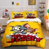 Cat, Mouse, "Tom Jerry" Lettering. Bedding Sets Duvet Cover Sets Duvet Covers Pillowcases(1 * Duvet Cover 2 * Pillowcases, Without Duvet Insert)
