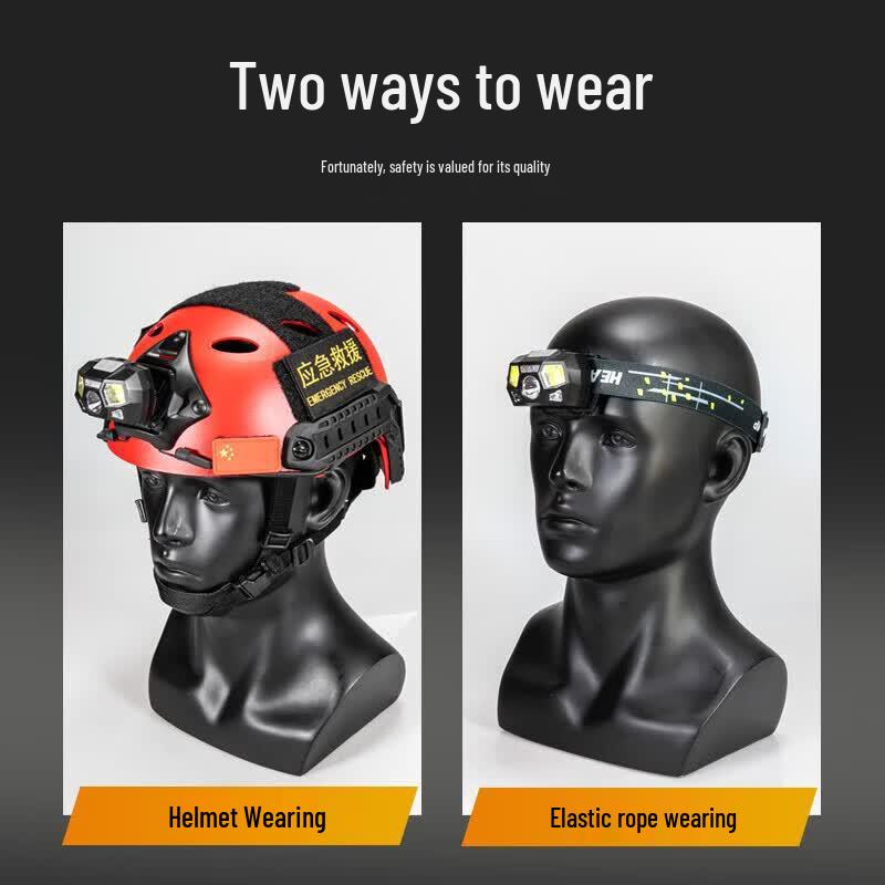 Tactical LED Headlamp with Wave Sensor