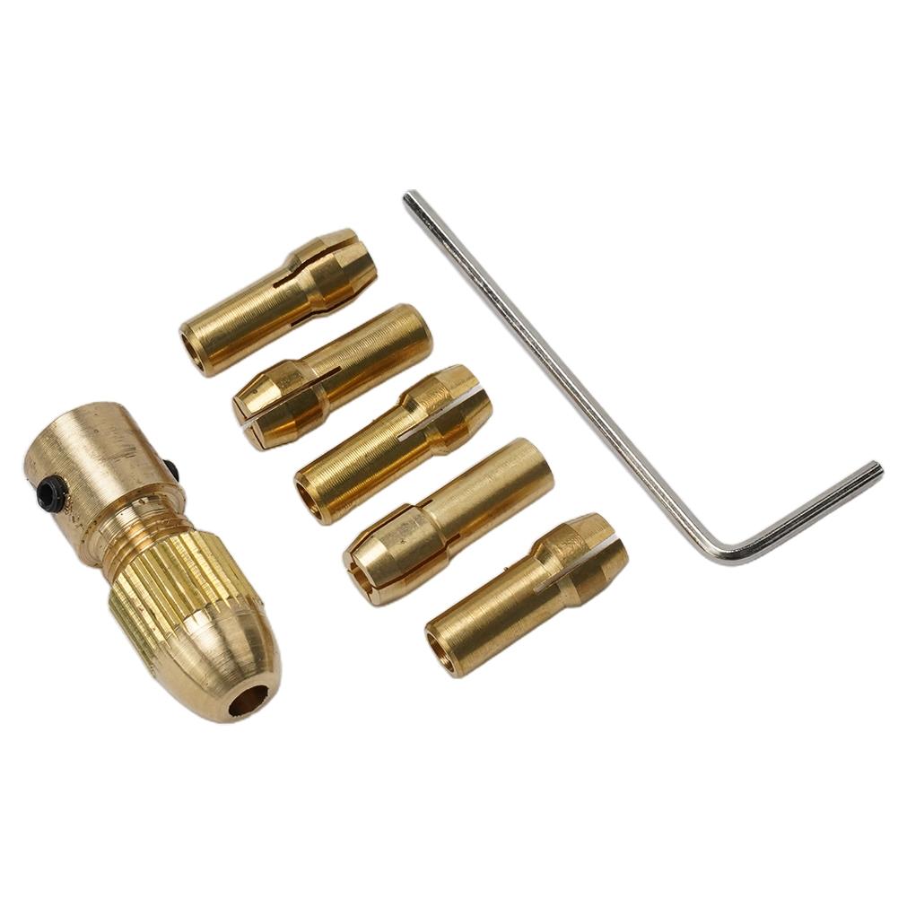 Mini Drill 7pc Brass Collet Copper Material Drill Collet