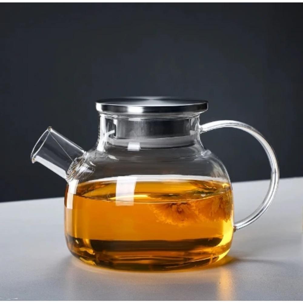 

Прозрачный чайник из боросиликатного стекла, термостойкий, большой, прозрачный, для заваривания чая с цветами, чайный сервиз Пуэр, чайник, чашка, офисный, домашний инструмент