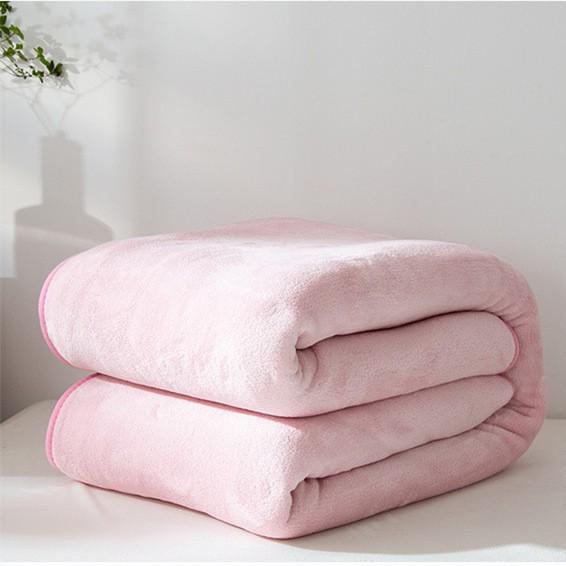 Solid Color Flannel Coral Fleece Blanket - Suitable for Air Conditioning, Naps, Gifts, Sofa Throws.