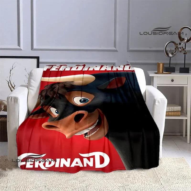 

Ferdinand Cartoon Print Childrens Warm Flannel Throw Blanket Soft Comfortable for Home Travel Birthday Gift 50x60in