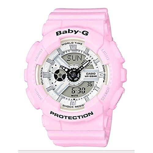 Casio Baby-G Beach Colors Ana-Digi Quartz Women's Chronograph Watch BA-110BE-4A White [Parallel Import]