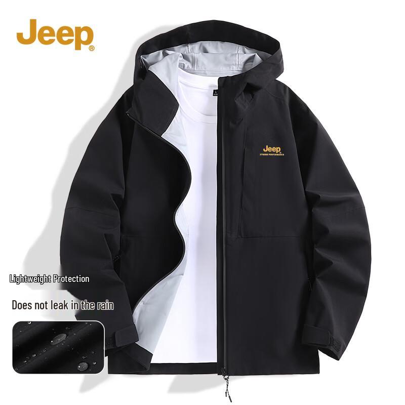 Jeep Men s Waterproof Hooded Windbreaker Jacket XL