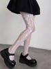 Women Sexy Mesh Openwork Lace Base Layer Tights Summer Thin Vine Pattern Pantyhose Subculture Punk Slim-fit Fishnet Stockings