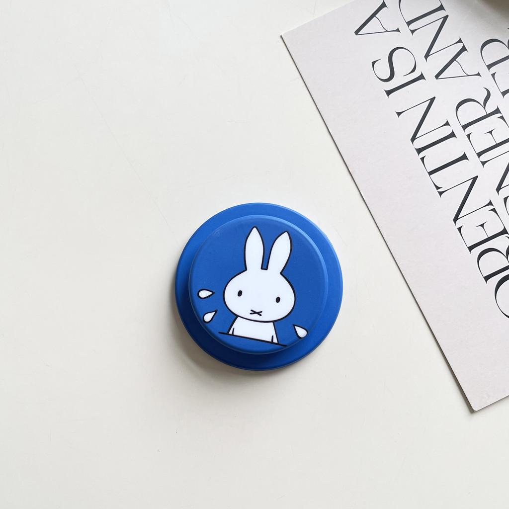 Kawaii Miffy Rabbit Magnetic Phone Stand Matte Circular Cute Cartoon Creative Extendable and Rotatable Phone Stand