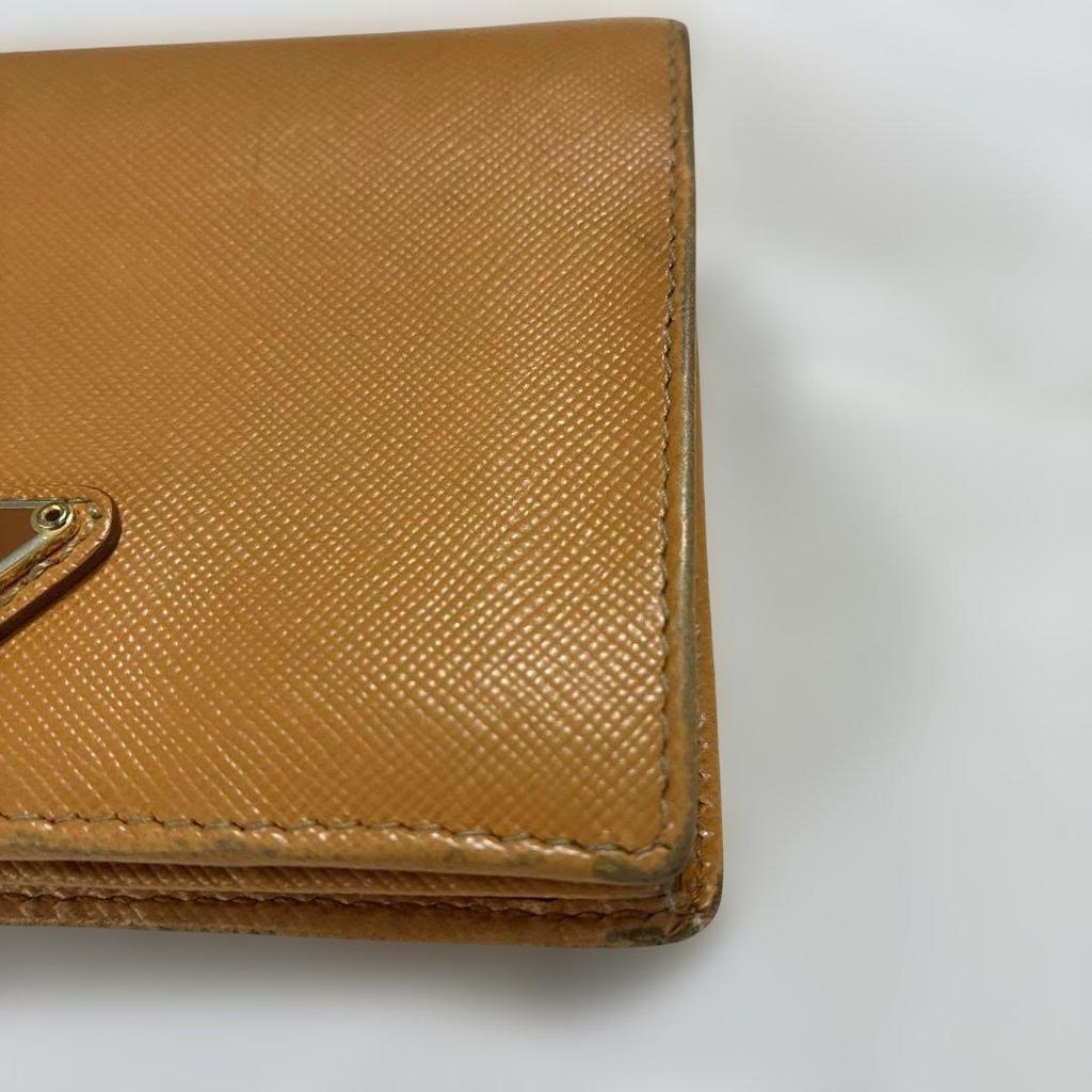 Used PRADA Bi-fold wallet Orange