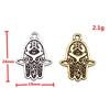 Alloy Hamsa Hand Charms Amulet Pendants For Good Luck Jewelry Making