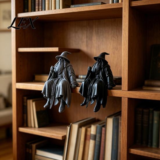 Detailed 3D Wizard Model Printed Figurine, Small Shelf Sitter, Collectible Figurine Desktop Ornament for Bookshelves, Desks, TV Cabinets, Home Decor