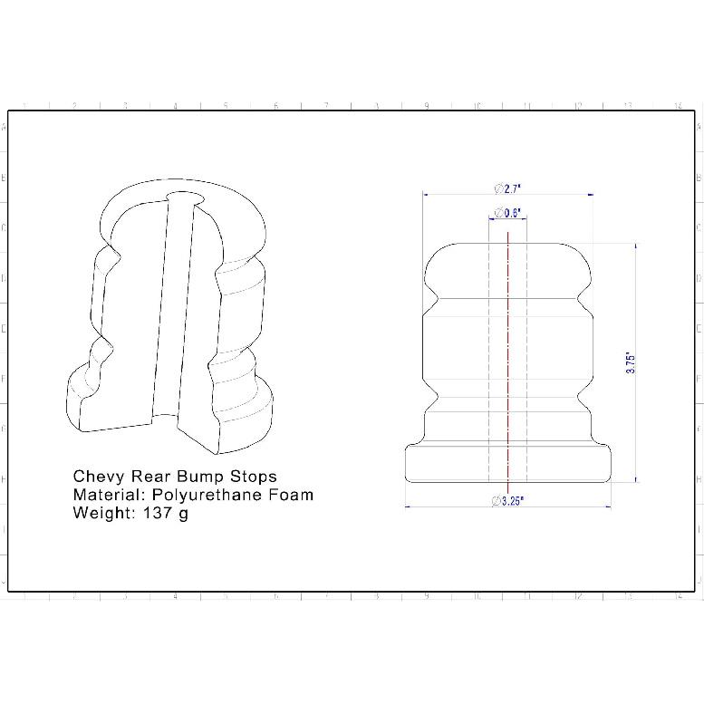 Unifizz Rear Bump Stops Axle Bumper for Chevy Tahoe Suburban Yukon 2000-2020, Avalanche 2002-2013, Escalade 2002-2020 (Pack of 2)