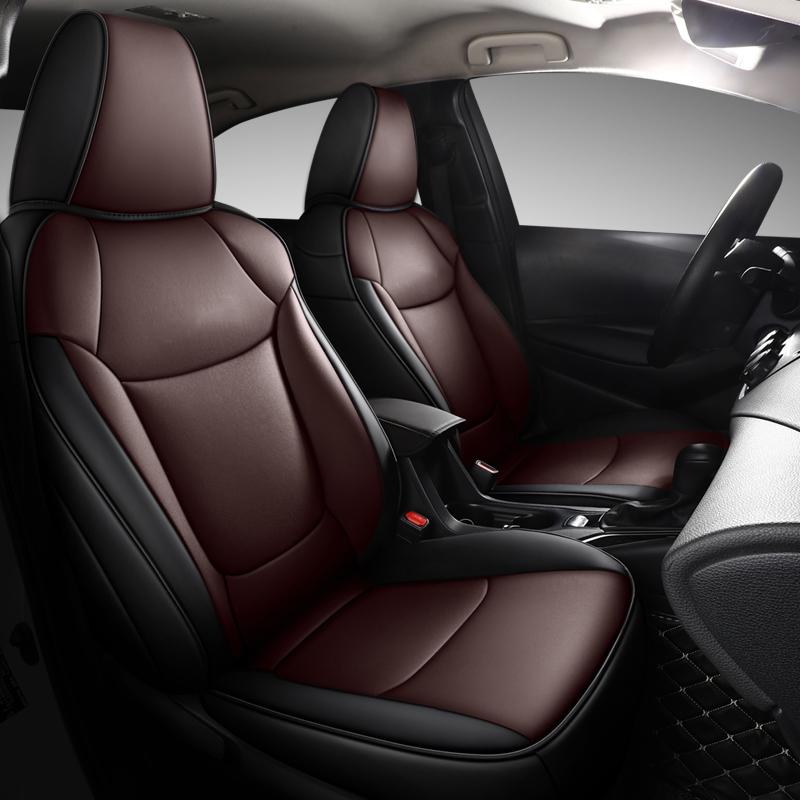 Custom Fit Car Seat Covers for Toyota Corolla 2019-2025 Waterproof Leather Cushion Accessories for Vehicle Protection Full Set