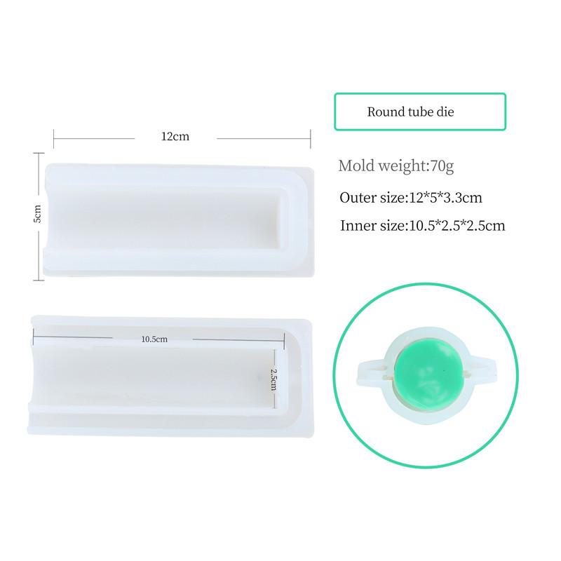 

Mini 12CM Tube Column Silicone Soap Candle Mold DIY Making Round Star Heart Moon Flower Shape 3D Flower Tube Column Mold