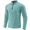 Autumn Outdoor Long Sleeved T-shirt for Men Elastic Breathable Fast Drying Sports and Leisure Half Zip Top for Men