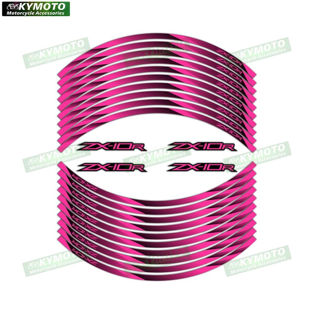 For ZX-10R ZX10R motorcycle accessories 17 inch front and rear wheel decals fairing wheel modified reflective stripe stickers