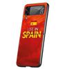 Phone Case for Samsung Galaxy Z Flip 3 4 5 6 7 Folding Black Shell For Samsung Z Flip4 Flip5 PC Hard Cover Spain Flag