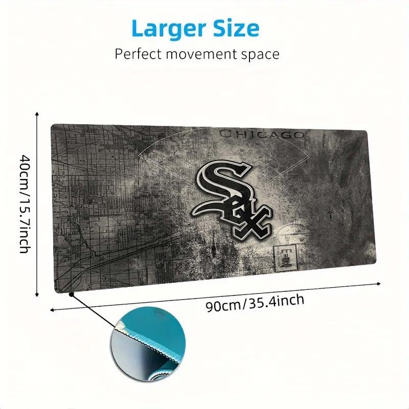 Chicago White Sox Color Mouse Pad Large Gaming Table Cushion Non-slip Laptop Tablet Big Mousepad XXL Mat Mini PC Playmat With Lock edge