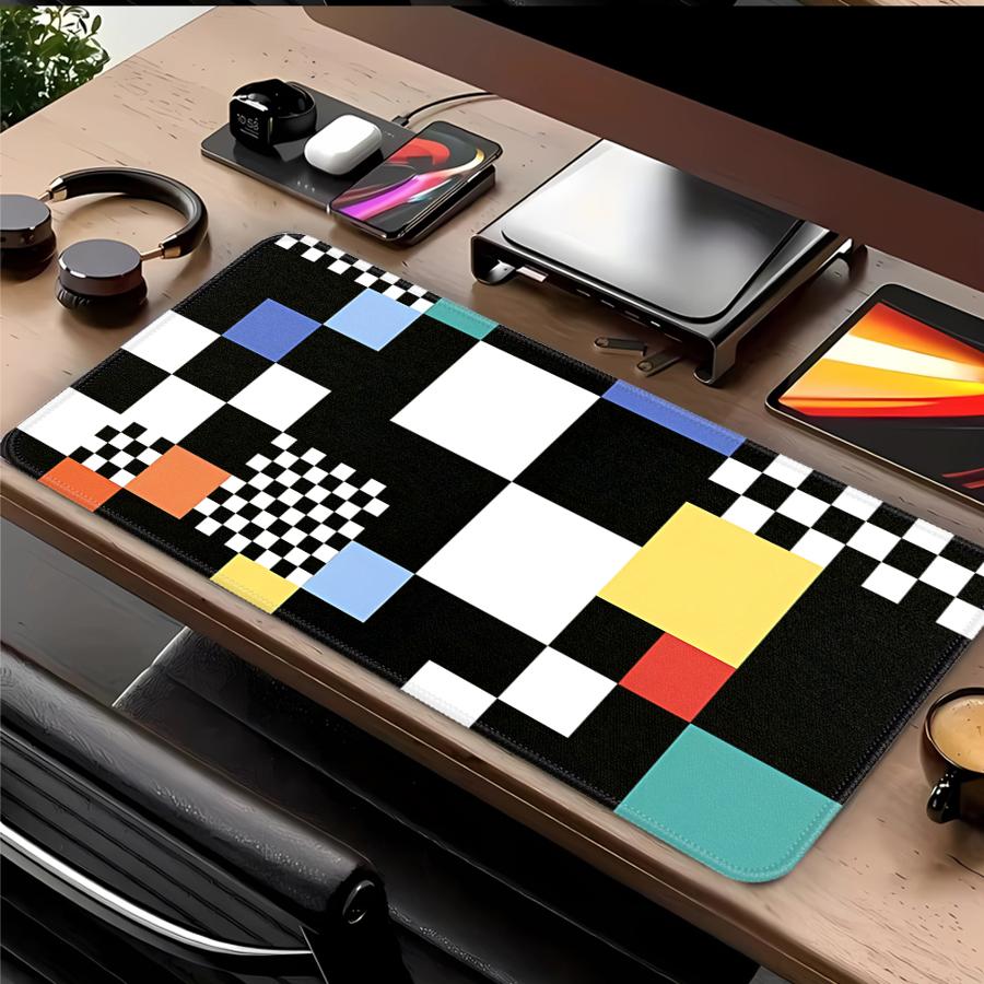 

Black And White Mosaic Mouse Pad Desk accessories office Pad Keyboard Mouse Pad Computer Laptop Pad Game Console Pad Anti slip 220x180x2mm