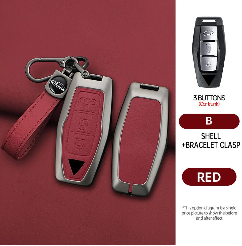 Auto 2/3/4 Tasten Schlüsselhülle Abdeckung Halter Kette Für Mitsubishi Outlander 2022 2023 Auto Innenzubehör