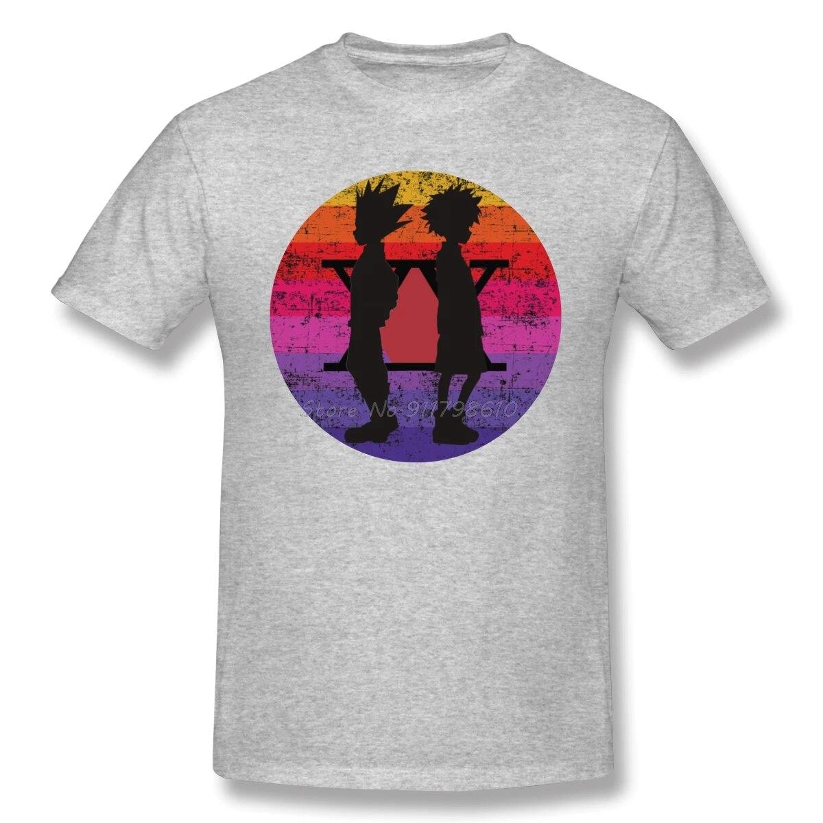 

Футболка Hunter X Hunter Killua And Gon в стиле ретро, ​​уличная одежда, хлопковая футболка большого размера с круглым вырезом и короткими рукавами, футболки XL