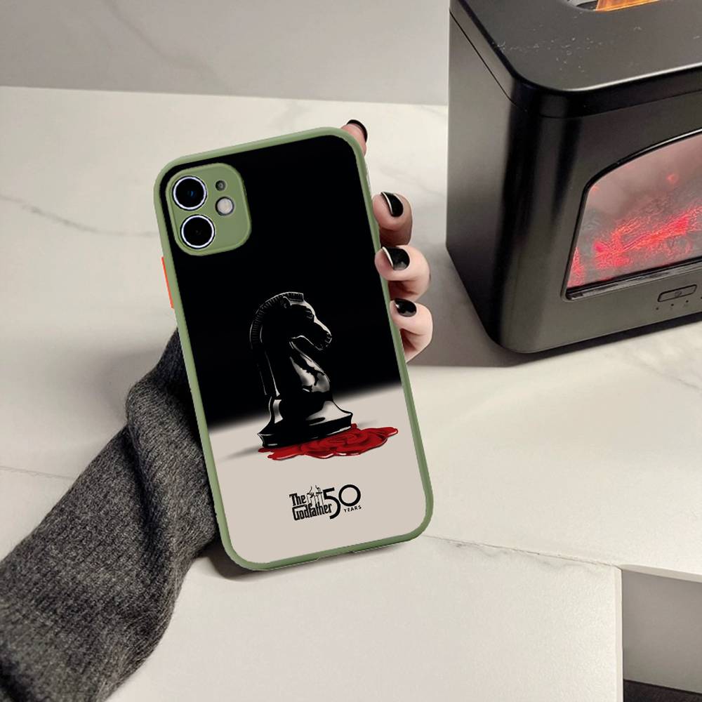 TV T-The Godfather Phone Case For iPhone 16 15 14 13 12 11 Pro Max Plus X XS MAX Black Matte Phone Fundas