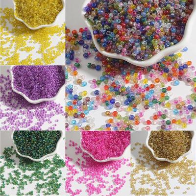 150-1000 ks pro výrobu šperků DIY Distanční korálek Volné korálky Přívěsek 2-4 mm Barevné skleněné korálky