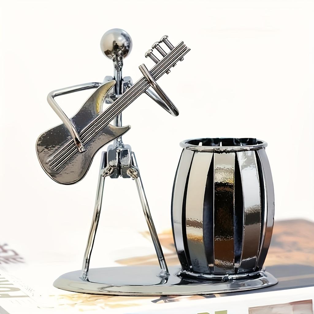 1 Stück einzigartiger Stiftehalter aus Metall in Form einer Rockgitarre mit Organizer-Funktion für Bürobedarf – das perfekte Geschenk