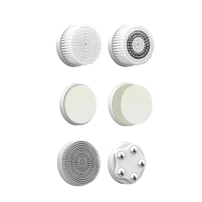 6 In 1 Electric Cleansing Brush Ultrasonic Facial Cleaner Rotating Cleansing Face Deep Cleansing Exfoliation & Gentle Skincare