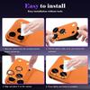 Metal Tempered Glass Lens Protector Full Cover Orange Back Camera Protective Film Strong Adsorption for iPhone 17Pro/17 Pro Max
