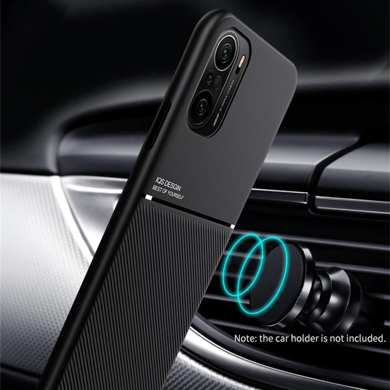 Pro Poko Poxo Pocco Little F4 Pouzdro Magnetický držák do auta Kožené Pouzdro na telefon Pro Xiaomi Poco F 4 F4 5G Měkký silikonový zadní kryt