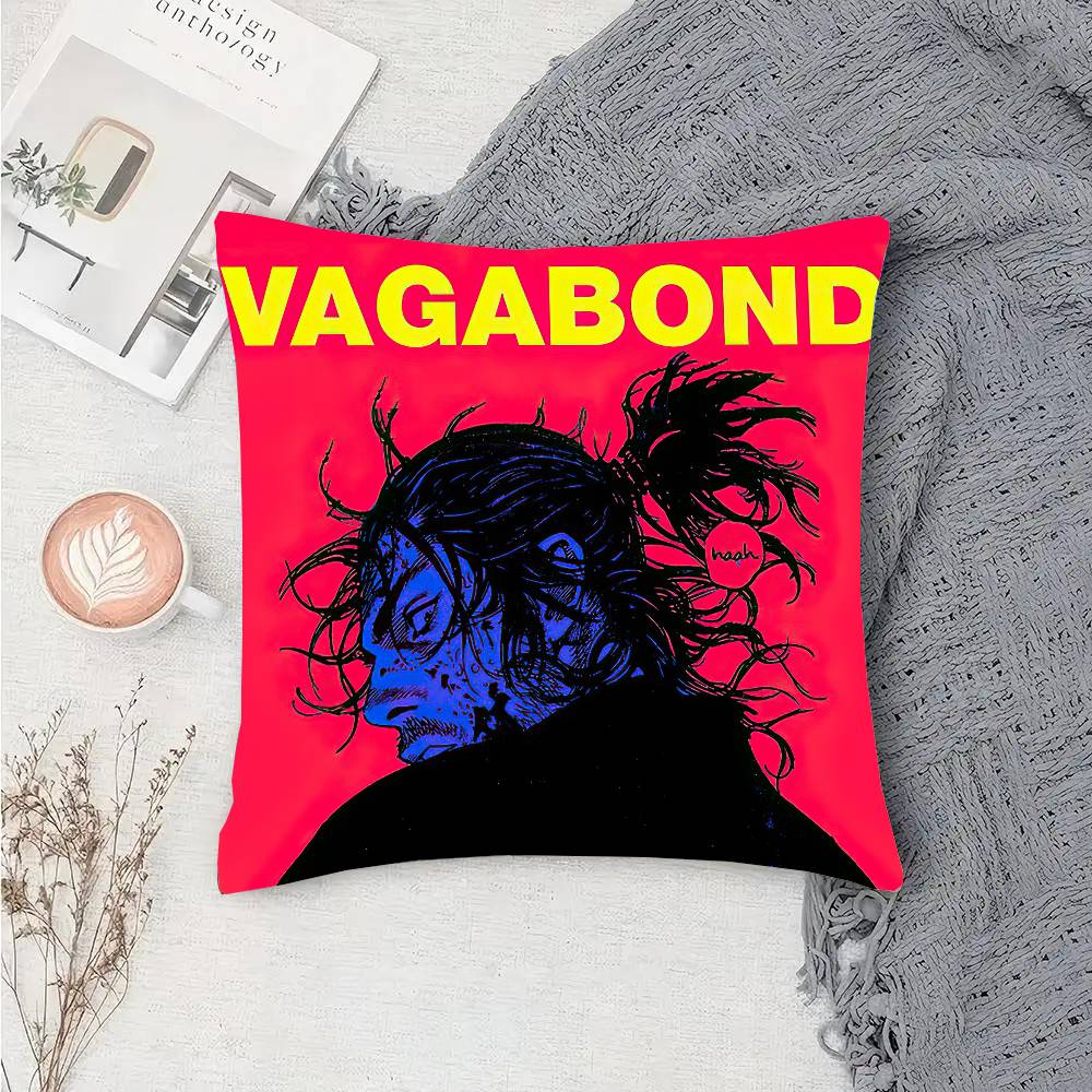 V-Vagabond Classic Manga Pillow Case Fashion Square Pillowcase Bedroom Sofa Room Ins Decoration Leisure