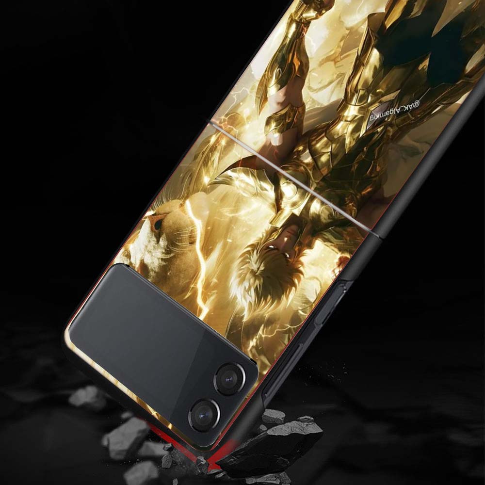 Saint Seiya Cool Phone Case For Samsung Galaxy Z Flip 7 6 5 4 3 5G Shockproof Cover Z Flip7 Flip6 ZFlip5 Flip3 Flip4 Luxury Shel