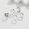 5Pcs/Set  Creative Personalized Stars Open Rings For Men Goth Adjustable Knuckle Ring Jewelry