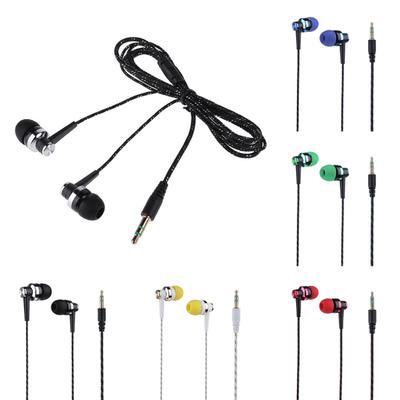 Şık Örgülü Hat Stereo Müzik Kulak İçi Kulaklık Mikrofonsuz Kulaklık