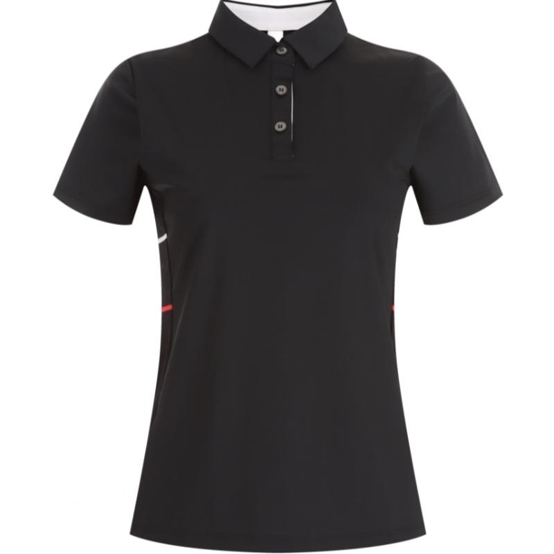 Shop   Women Premium Golf Collar Neck Side Color Block STreTch ShorT Sleeve T Sh