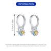 925 Silver Star Moon Sun Tassel Earrings Jewelry Versatile Hoop Earrings For Women Jewelry Fine Birthday Party Gifts