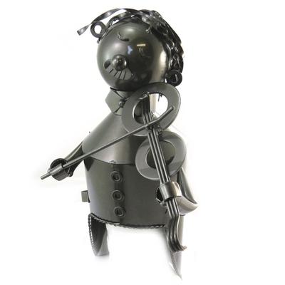 [N5490] - 'Metal Heykel' Şaraplık - Kemancı - 27. 5x9 cm
