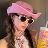 Retro Washed Love Cowboy Bucket Hats Women Spring Summer Outdoor Frenulum Sun Protection Sweet Pink Sun Hat Fisherman Caps